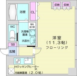 レガート東区役所前B棟の物件間取画像